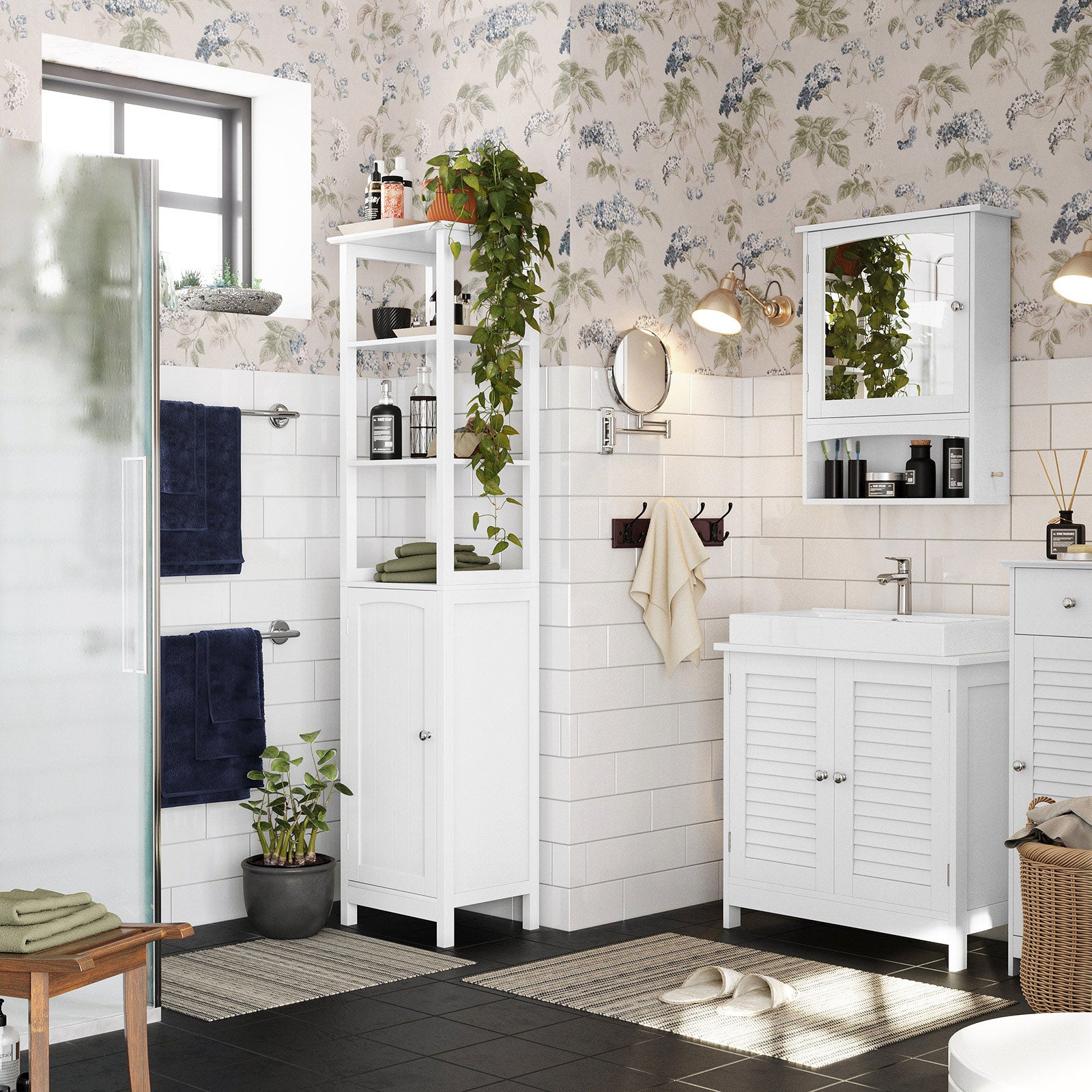 Waschbeckenschrank - Matt White