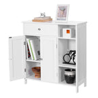 Badezimmerschrank - mit 1 Schublade - 3 Regale - Holz - Weiß