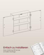 Badezimmermöbel - Wandmontage - mit verstellbaren Regalen