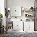 Waschbecken Möbel - extra langer Grundschrank - Badezimmermöbel - Weiß