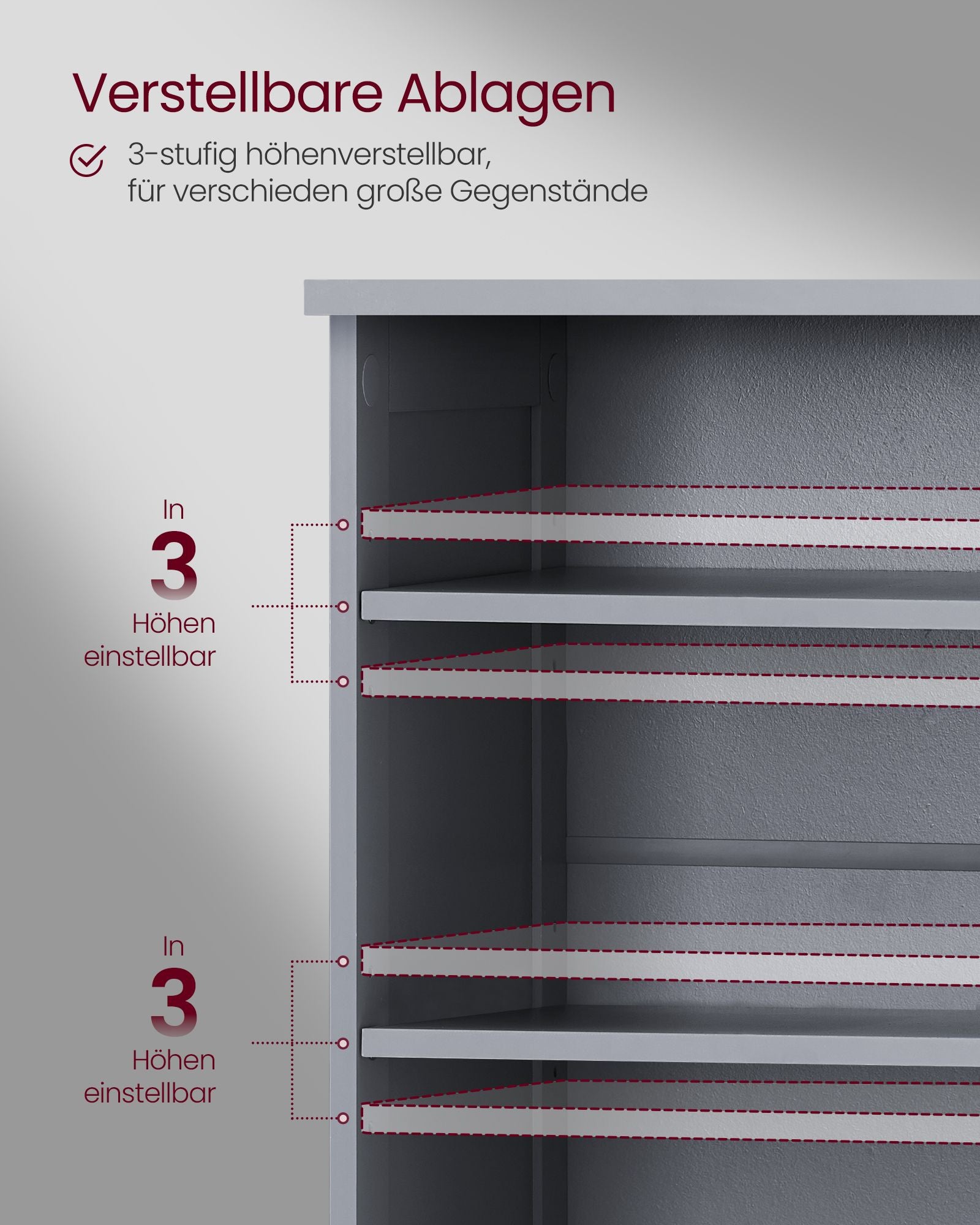Waschbeckenschrank - extra lang - 2 Türen