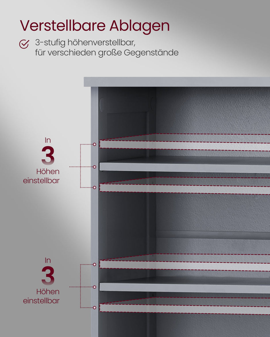 Waschbeckenschrank - extra lang - 2 Türen