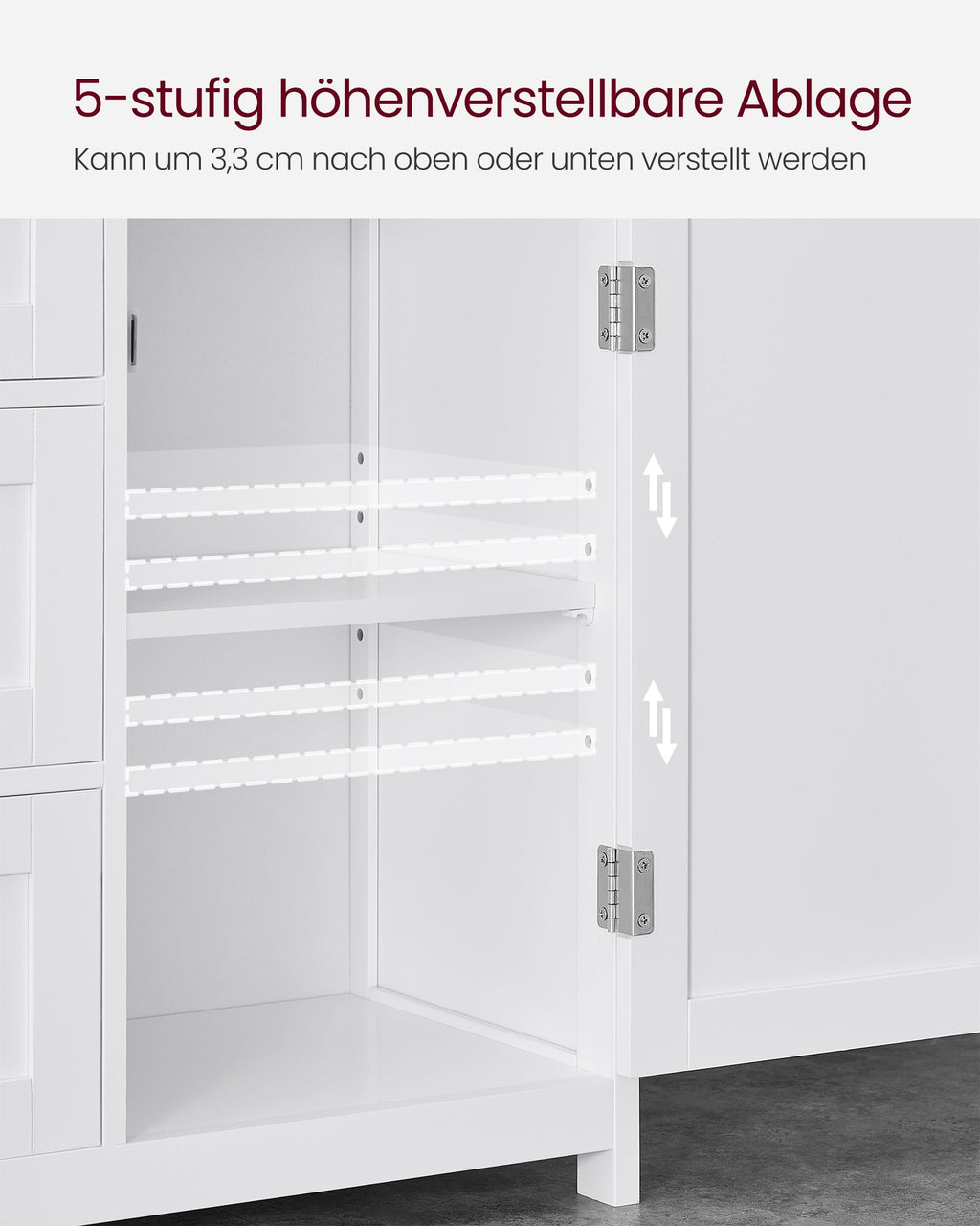 Badezimmermöbel - 30 x 60 x 80 cm - mit 3 Schubladen