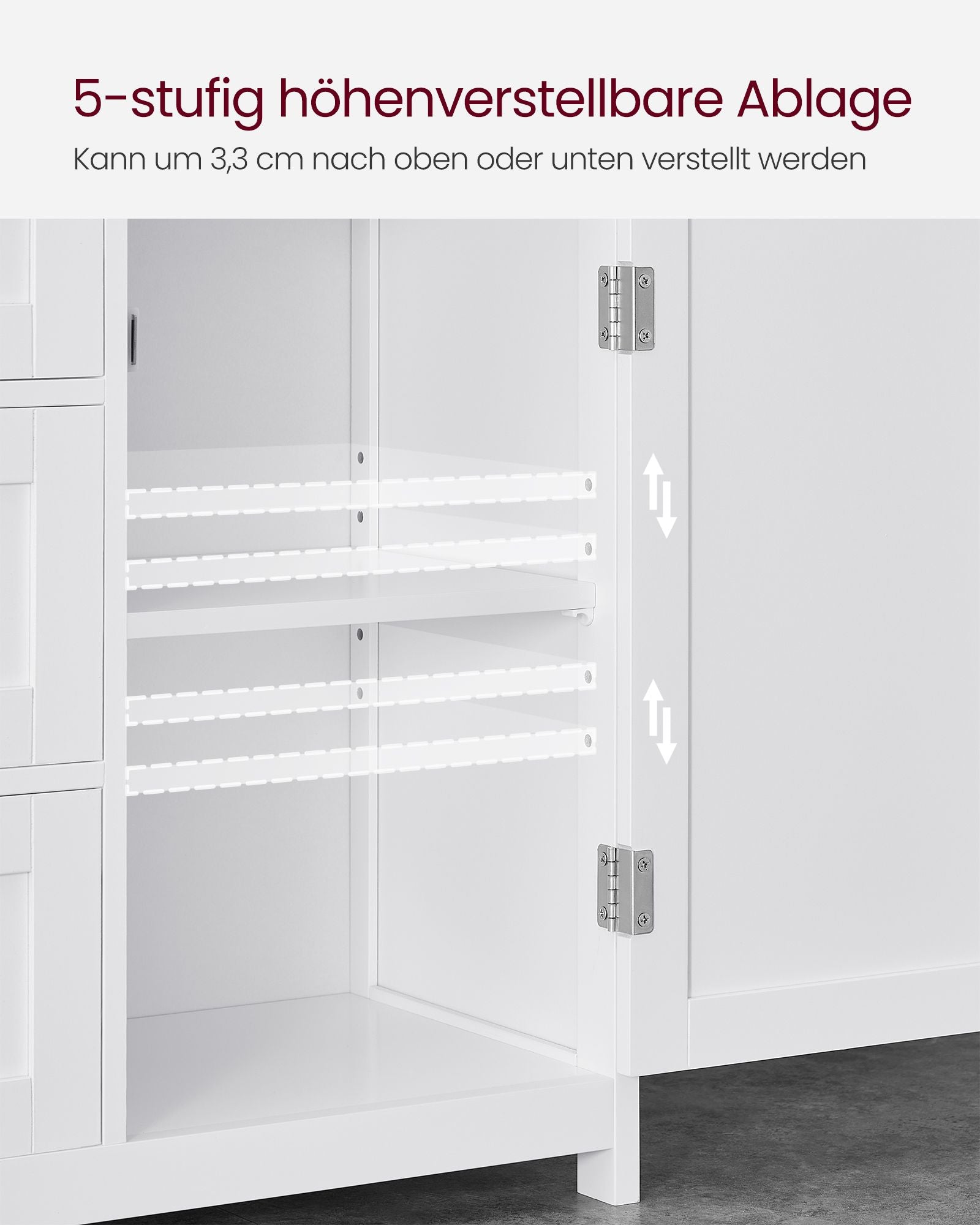 Badezimmermöbel - 30 x 60 x 80 cm - mit 3 Schubladen