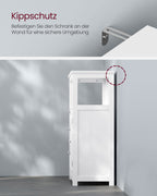 Badezimmermöbel - 30 x 60 x 80 cm - mit 3 Schubladen
