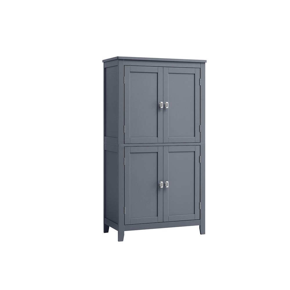 Badezimmerschrank - Wohnzimmerschrank - Türen - 4 Türen - aus Holz - Grau