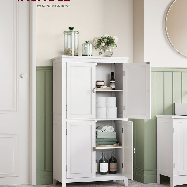 Badezimmermöbel - mit 4 Türen - klassisches Weiß