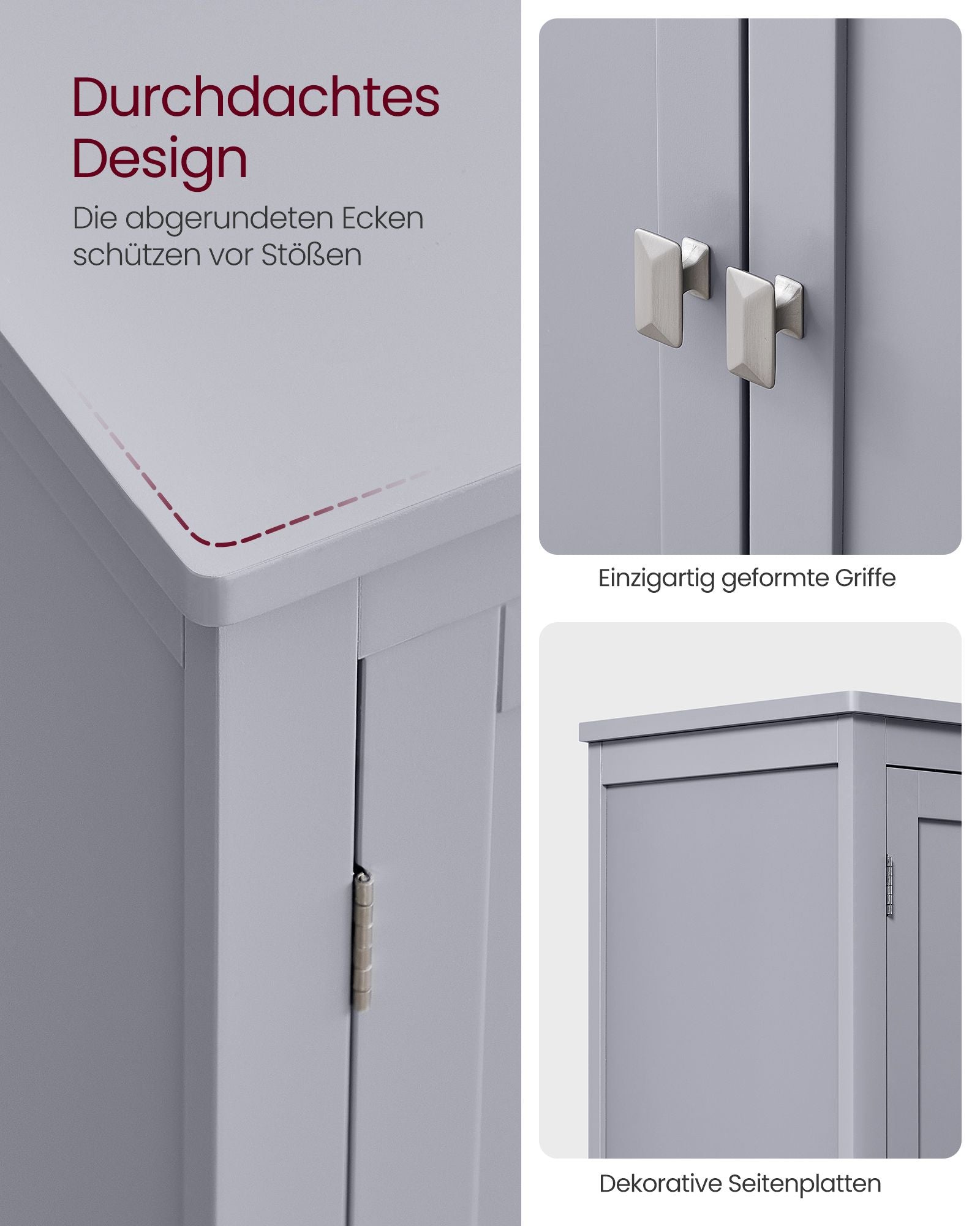 Küchenschrank - mit 4 Türen - verstellbare Regale