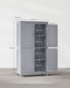 Küchenschrank - mit 4 Türen - verstellbare Regale