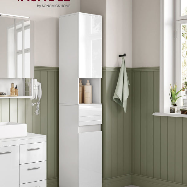 Badezimmermöbel - 30 x 30 x 170 cm - Verstellbare Regale