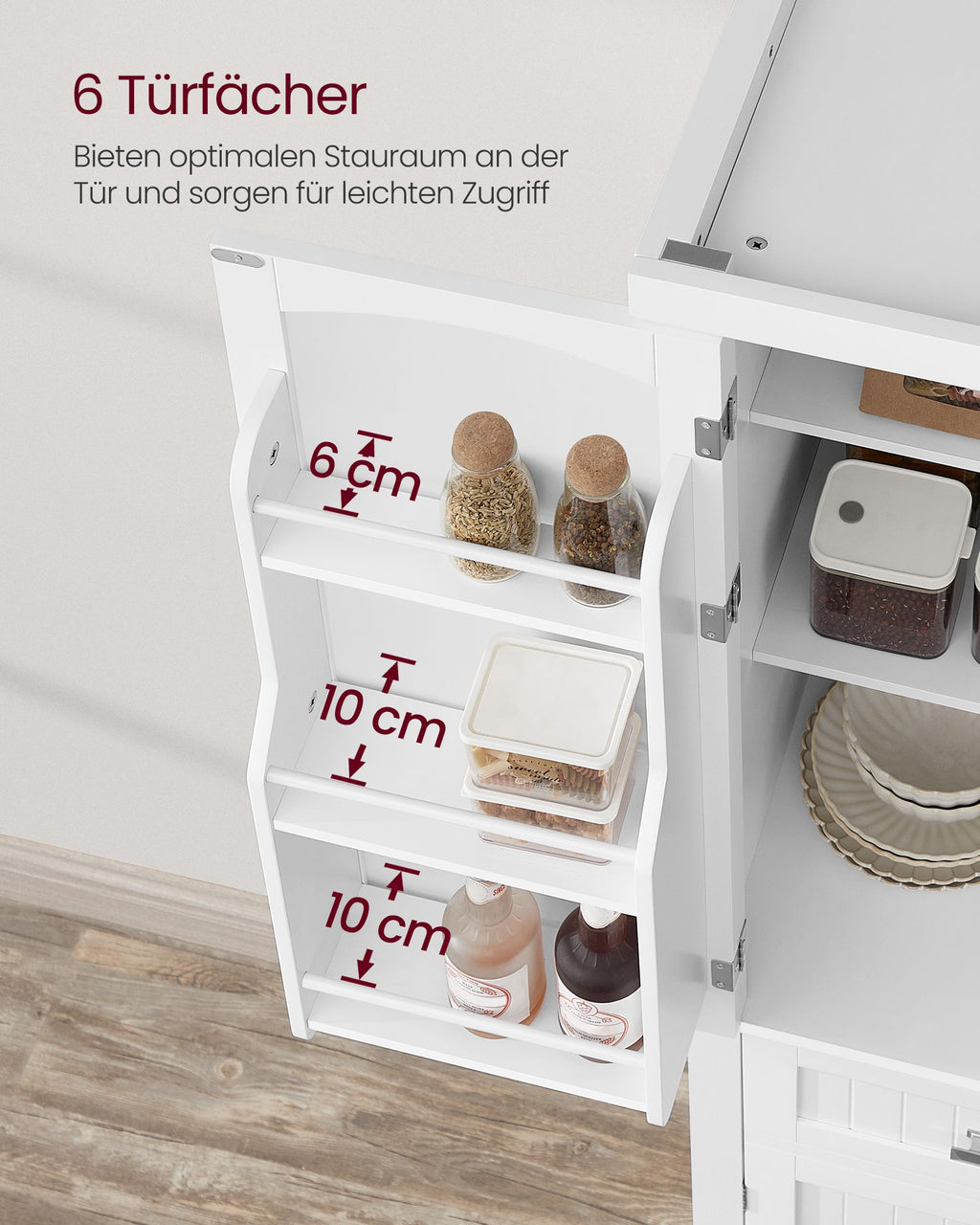 Küchenschrank - mit Regalen und Schubladen