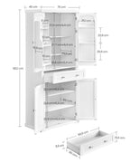 Küchenschrank - mit Regalen und Schubladen
