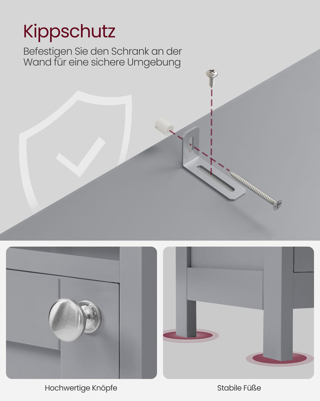 Badezimmermöbel - mit Taubengrau -Beleuchtung