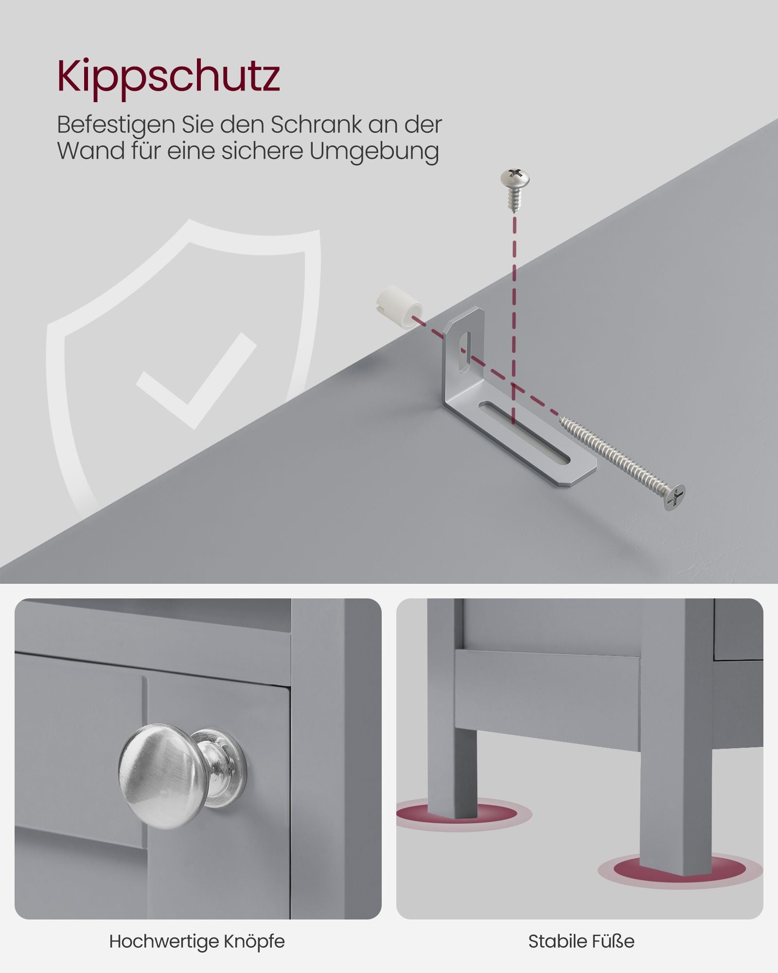 Badezimmermöbel - mit Taubengrau -Beleuchtung