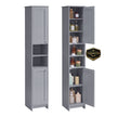 Badkamerkast – Smal en Hoog – 2 Deuren – Verstelbare Planken – 30 x 30 x 170 cm – Duifgrijs