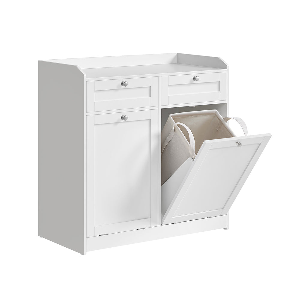 Badezimmerschrank - mit Wäschekörben und Schubladen - Wolkwit