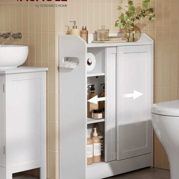 Badezimmermöbel - mit verstellbaren Regalen - Wolkwit