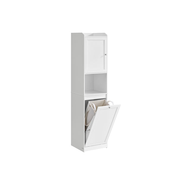 Badezimmerschrank - mit Wäschereikorb - 40 × 40 × 170 cm