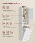 Badezimmerschrank - mit Wäschereikorb - 40 × 40 × 170 cm
