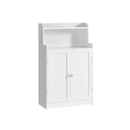 Badezimmerschrank - mit 2 Türen und Regalen - Wolkwit