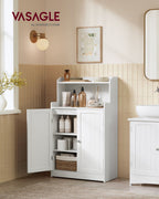 Badezimmerschrank - mit 2 Türen und Regalen - Wolkwit