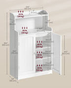 Badezimmerschrank - mit 2 Türen und Regalen - Wolkwit