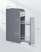 Badezimmerschrank - schmal - mit Schubladen - für Toilettenpapier