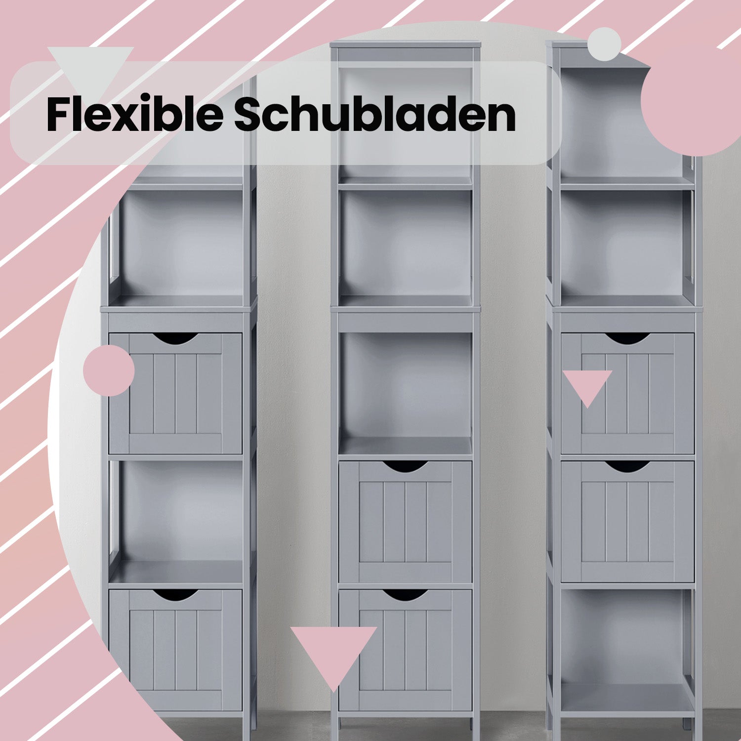 Badezimmermöbel - Abstandsschrank, schlankes Design