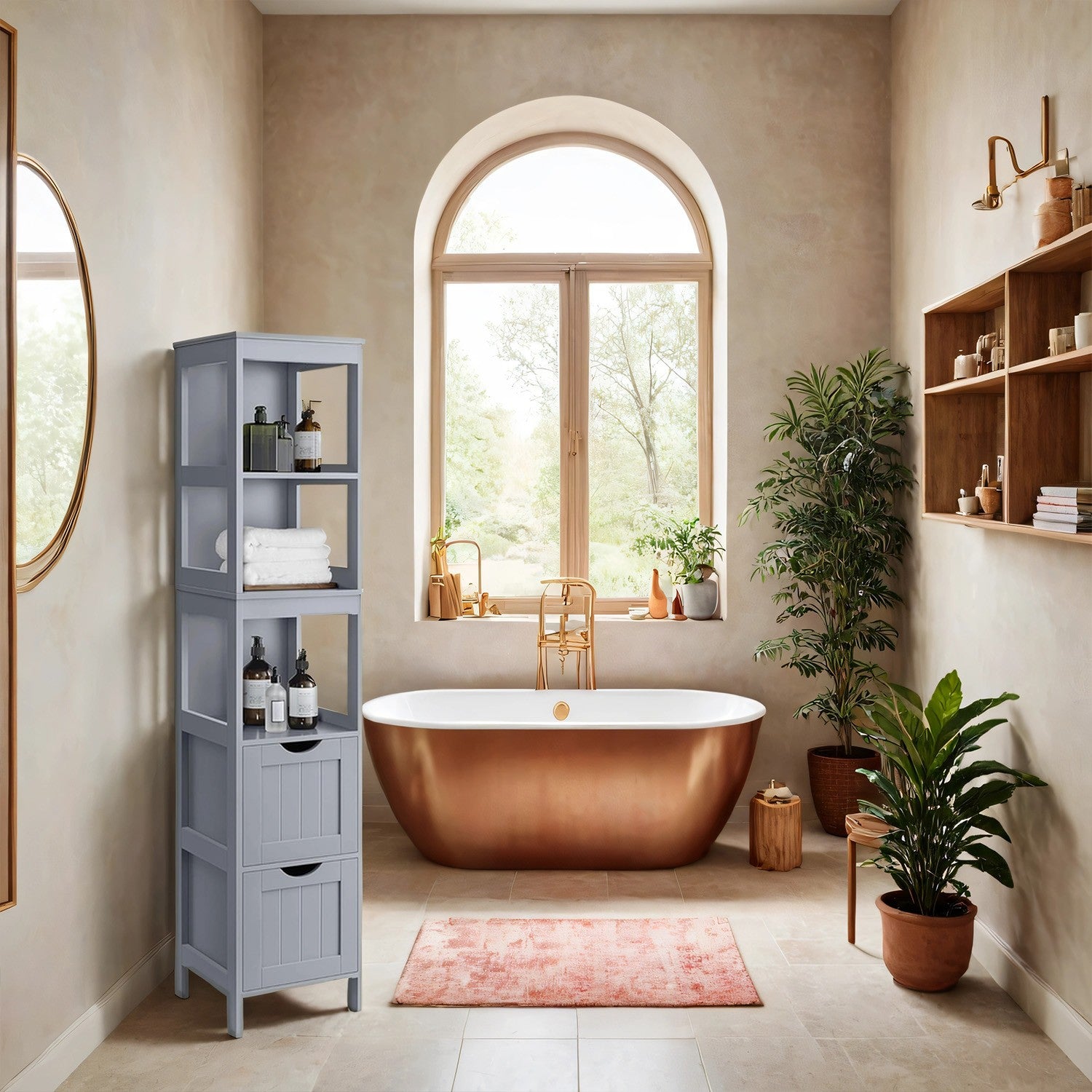 Badezimmermöbel - Abstandsschrank, schlankes Design