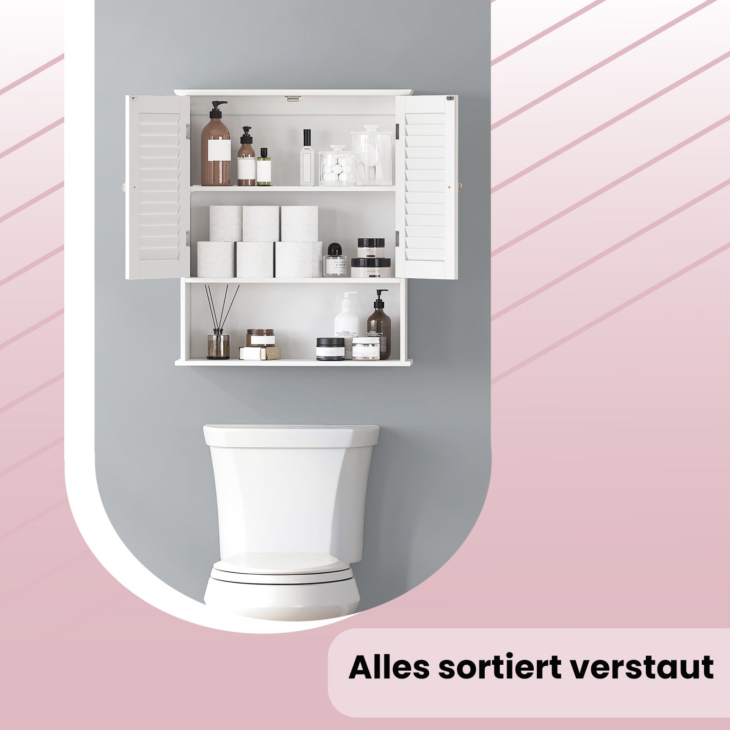 Badezimmerschrank - Wandschrank oder Medizinschrank mit einstellbarer Brett