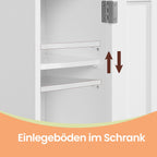 Badezimmerschrank - schmaler Stehschrank, ideal für kleine Badezimmer
