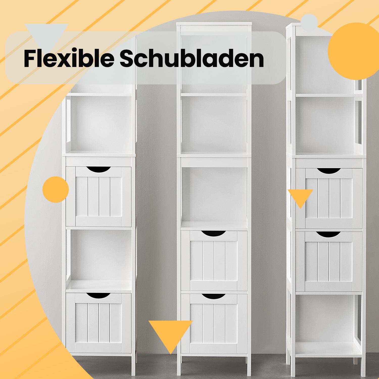 Badezimmermöbel - Abstandsschrank, schlankes Design