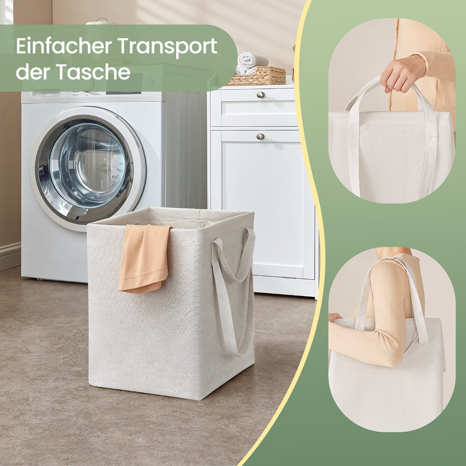 Badezimmerschrank - mit Wäschereikorb - 40 x 40 x 80,2 cm
