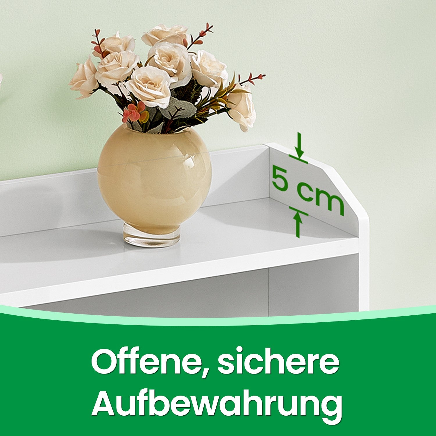 Badezimmermöbel, Badezimmermöbel mit 2 Türen, 2 verstellbare Regale