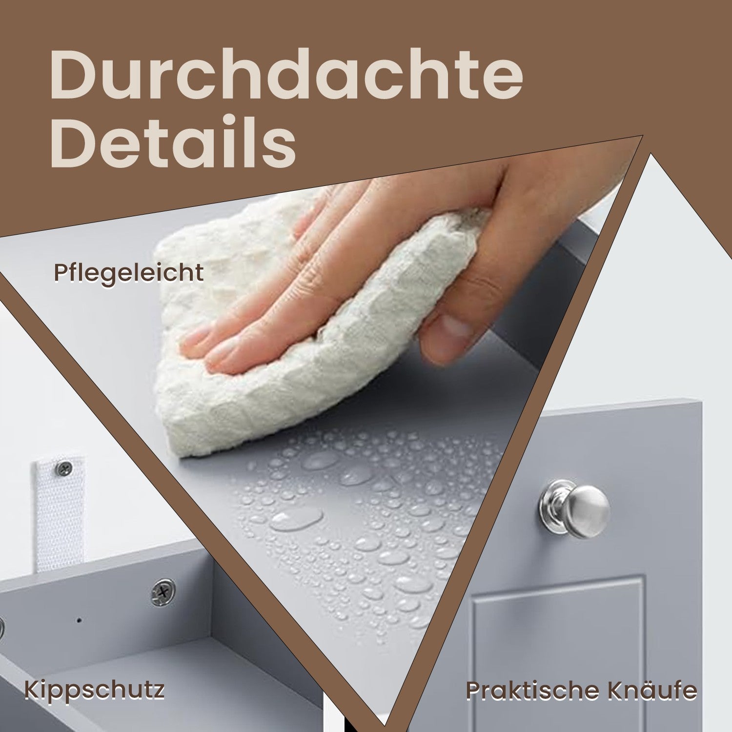 Badezimmerschrank - schmaler Schrank für Toilettenpapier, kompaktes Design