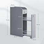 Badezimmerschrank - schmaler Schrank für Toilettenpapier, kompaktes Design