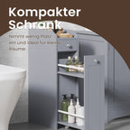 Badezimmerschrank - schmaler Schrank für Toilettenpapier, kompaktes Design