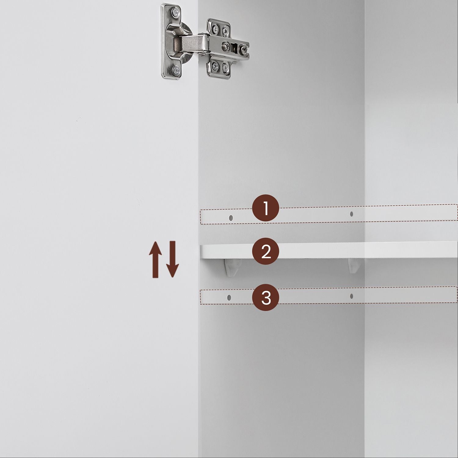 Waschbecken Möbel - Badezimmerschrank - Basisschrank - mit Doppeltüren - Weiß