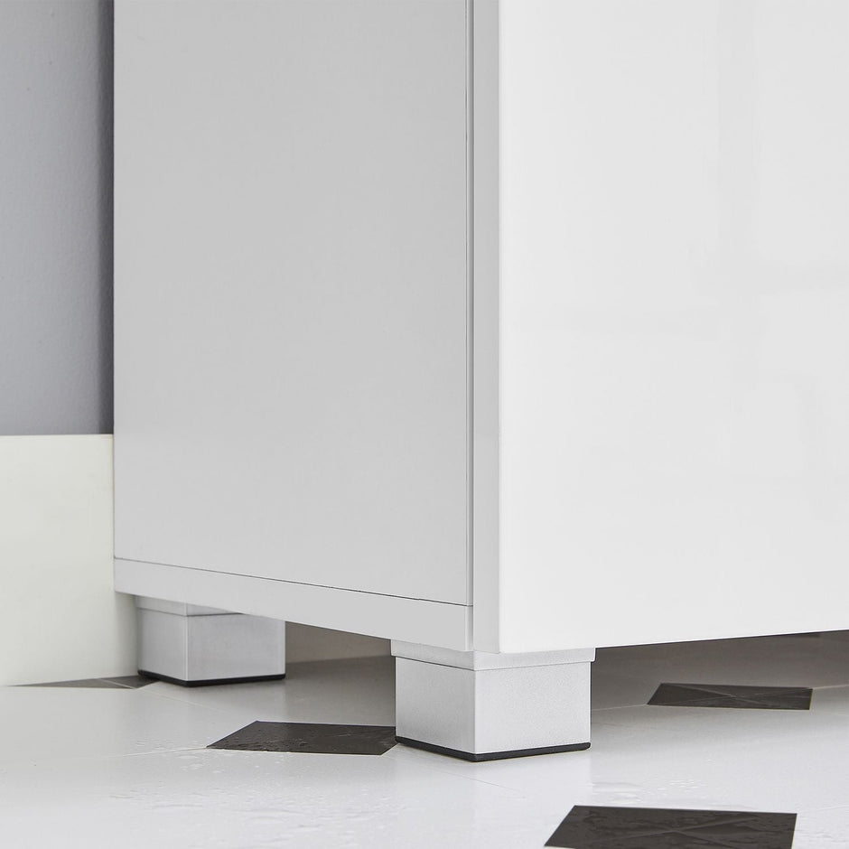 Waschbecken Möbel - Badezimmerschrank - Basisschrank - mit Doppeltüren - Weiß