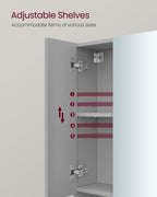 Badezimmermöbel - mit 3 Türen - 16,5 × 70 × 75 cm