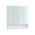 Badezimmerschrank - mit 3 Türen - 16,5 × 70 × 75 cm - Wolkwit