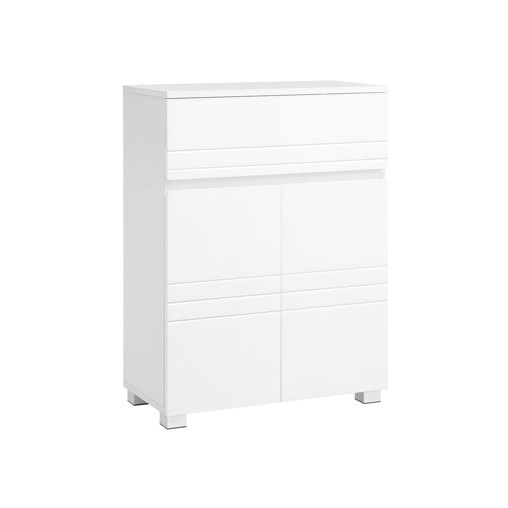 Badezimmerschrank - Sideboard mit Schublade - Weiß