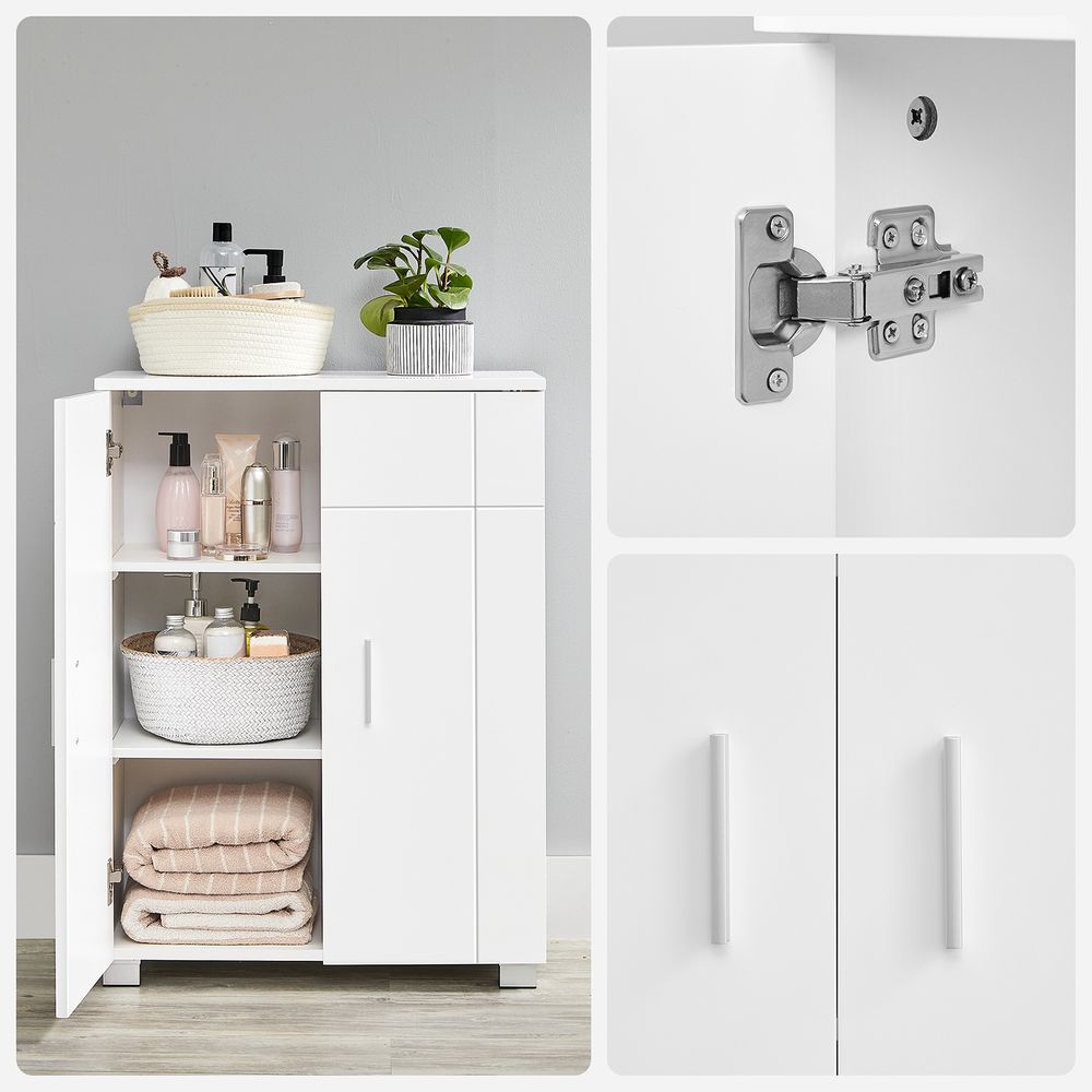 Badezimmermöbel - Badezimmerschrank - mit offenen Türen - Weiß