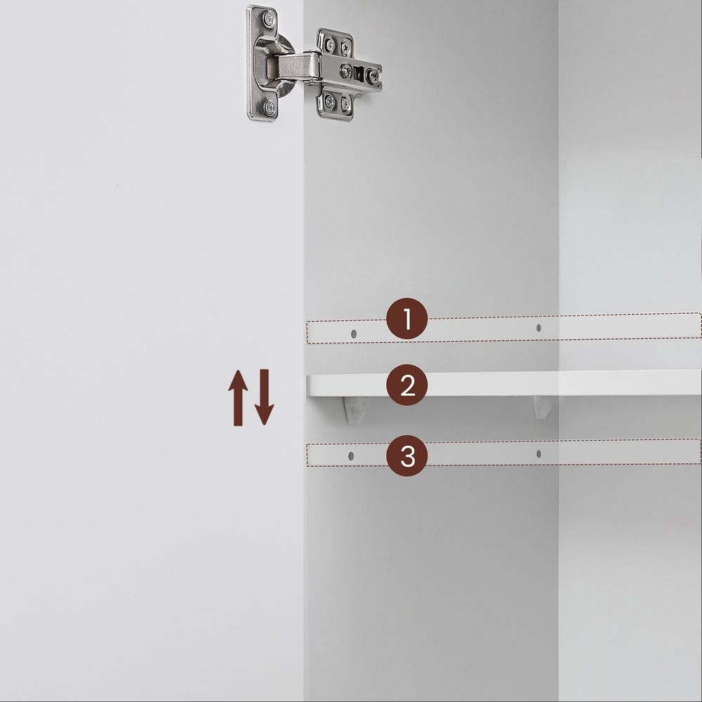 Badezimmermöbel - Badezimmerschrank - mit offenen Türen - Weiß