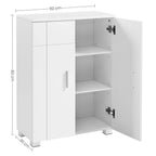 Badezimmermöbel - Badezimmerschrank - mit offenen Türen - Weiß