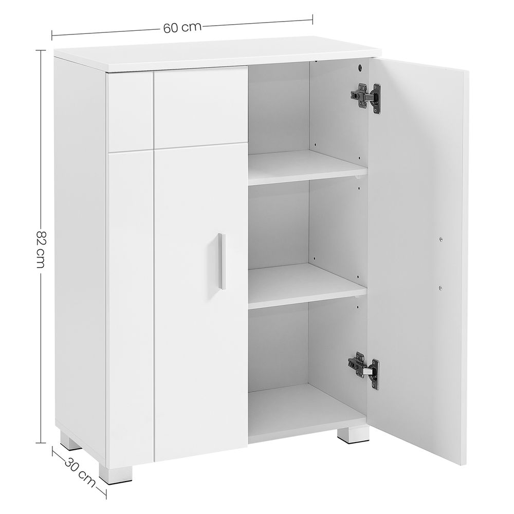 Badezimmermöbel - Badezimmerschrank - mit offenen Türen - Weiß