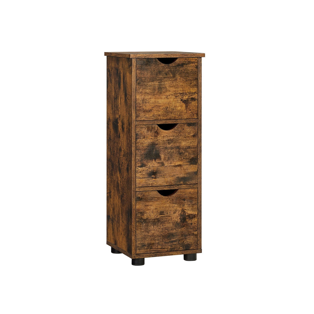 Bathroom cabinet - chest of drawers - 3 drawers - vintage brown