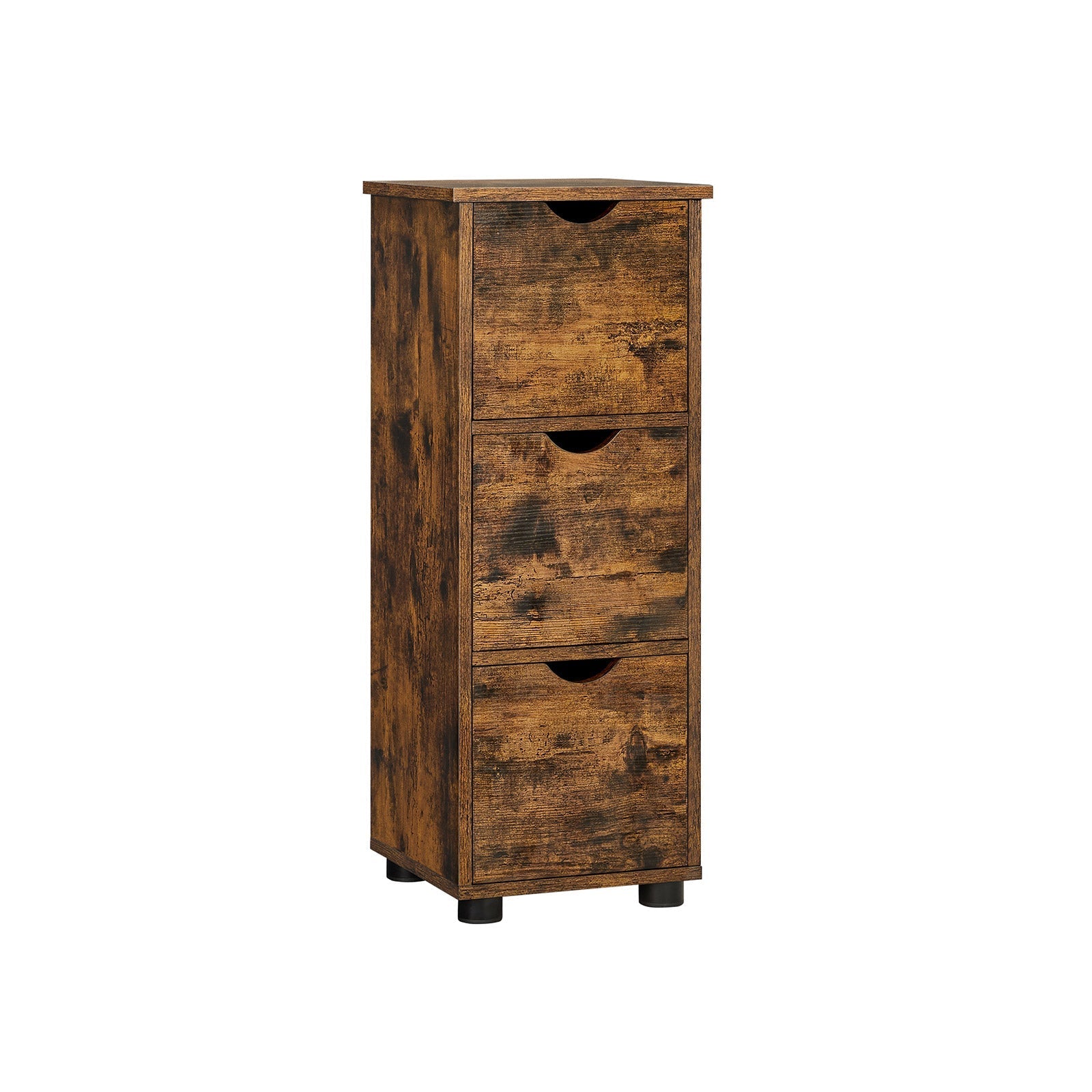 Bathroom cabinet - chest of drawers - 3 drawers - vintage brown