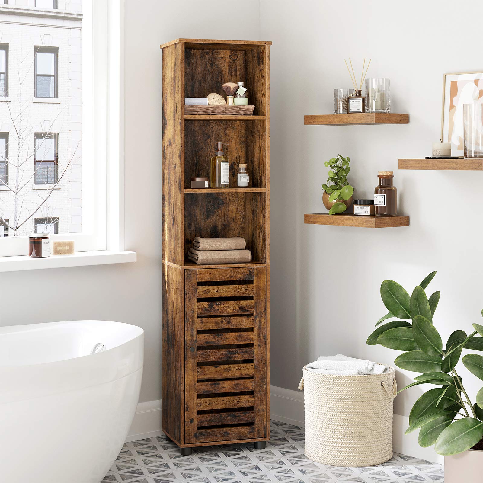 Badezimmerschrank - Vintage Brown