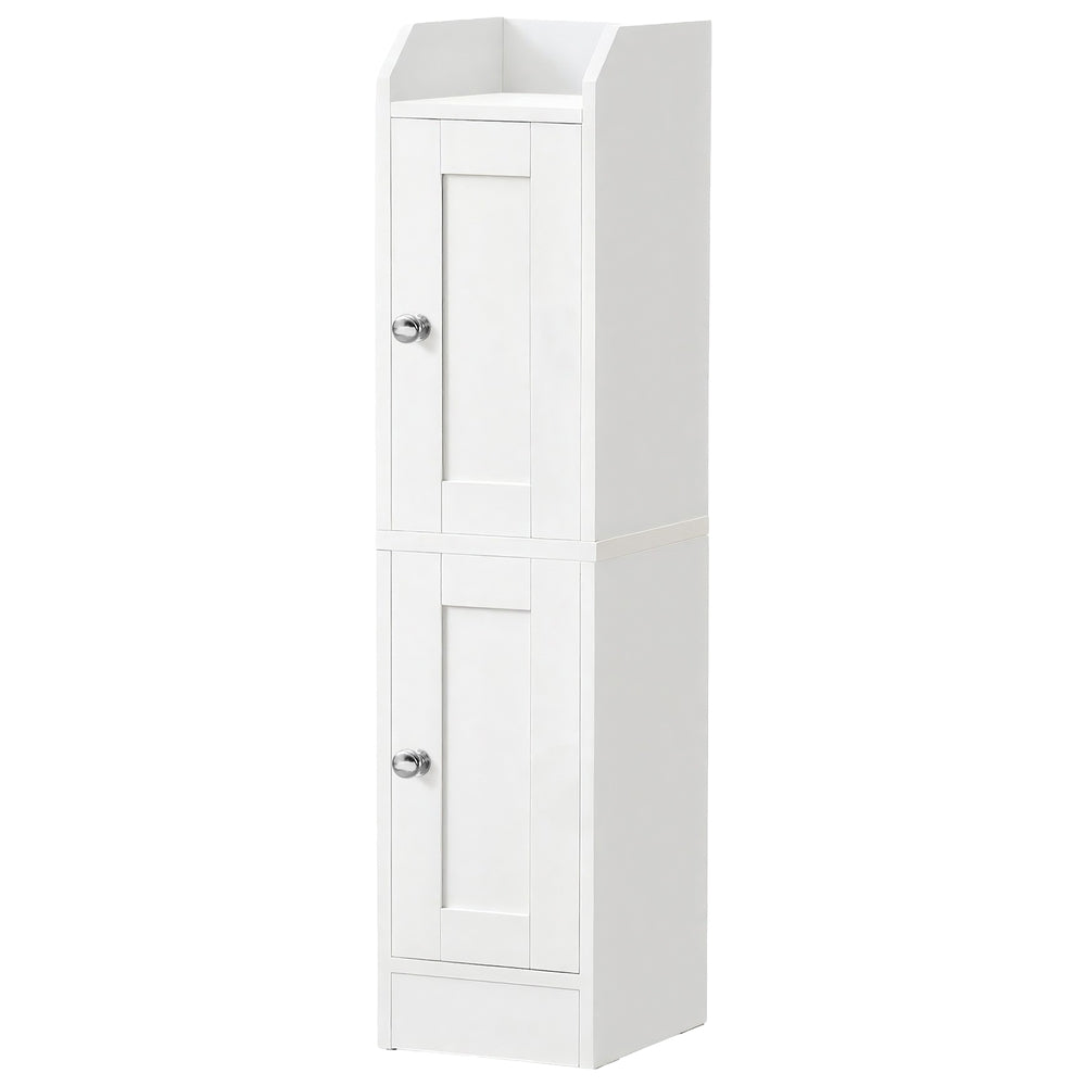 Kast - 20 x 18 x 80 cm - met verstelbare planken - Wit - maximaal 25 kg draagkracht